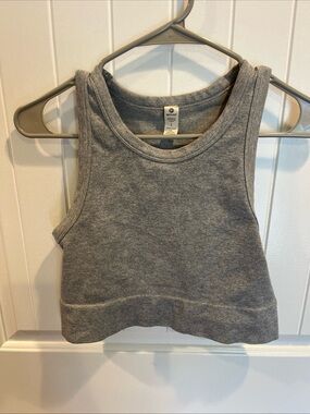 90 Degree By Reflex Gray Ribbed Crop Tank